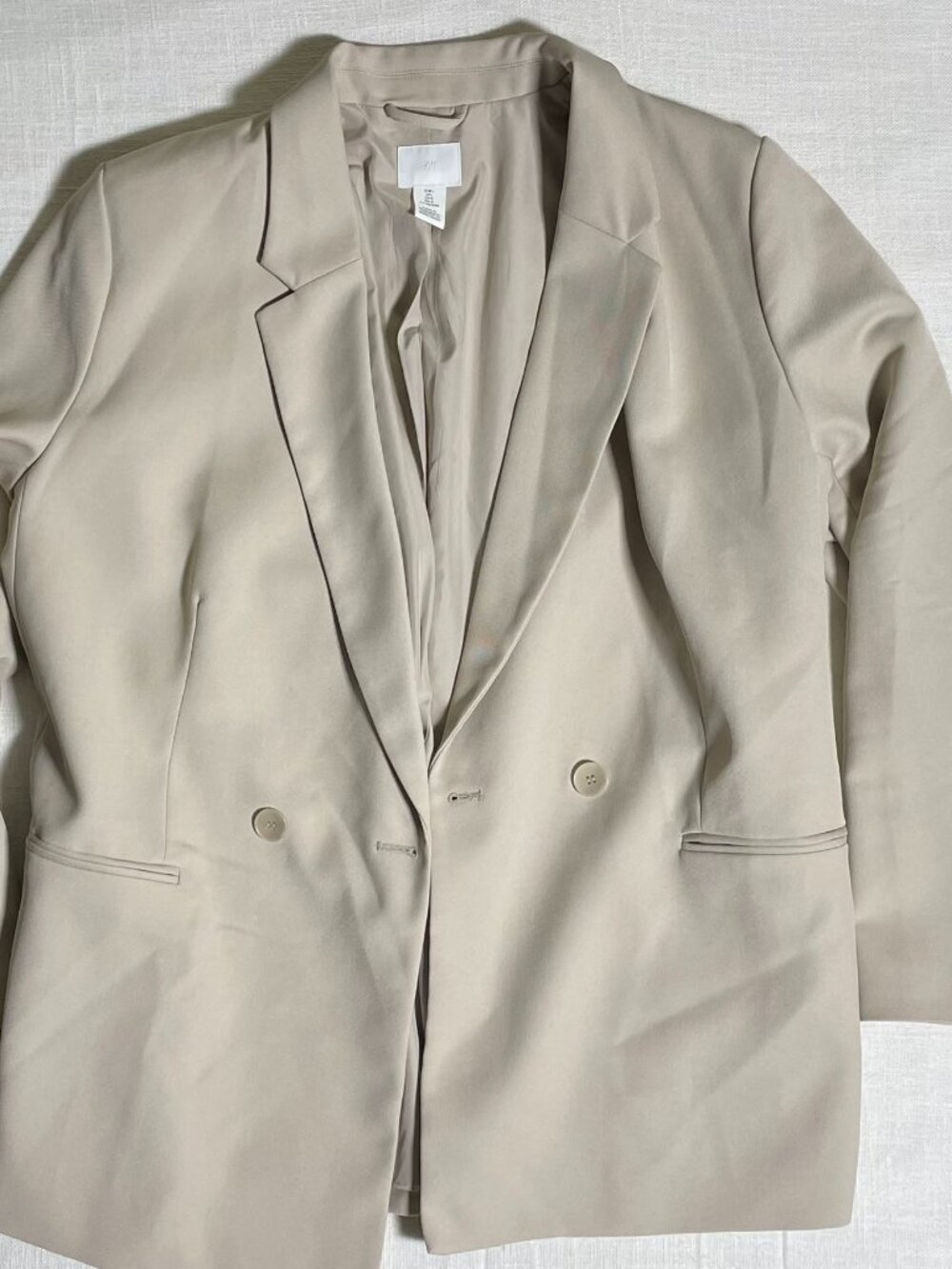 Womens H+M Beige Long Blazer (Size L)